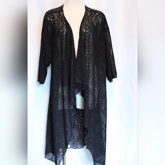 LuLaRoe Sweaters - LuLaRoe Black Lace Cover Top (M)